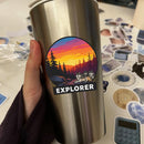 Explorer Wolf Pack Vinyl Sticker Forest Wildlife Decor Decal for Laptops Cars