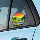Nature Deer Vinyl Sticker Mountain River Wildlife Decor Decal for Laptops Cars