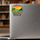 Nature Deer Vinyl Sticker Mountain River Wildlife Decor Decal for Laptops Cars