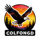 Eagle Vinyl Sticker Forest Sunset Wildlife Decor Decal for Laptops cars