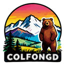 Bear Vinyl Sticker Mountain Wildlife Decor Decal for Laptops cars water cup
