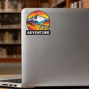 Adventure Wolf  Sticker Mountain Autumn Wildlife Decor Decal for Laptops cars