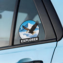 Explorer Eagle  Sticker Mountain Cloud Wildlife Decor Decal for Laptops cars