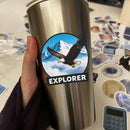 Explorer Eagle  Sticker Mountain Cloud Wildlife Decor Decal for Laptops cars