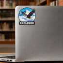 Explorer Eagle  Sticker Mountain Cloud Wildlife Decor Decal for Laptops cars