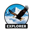 Explorer Eagle  Sticker Mountain Cloud Wildlife Decor Decal for Laptops cars