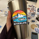 Riverlife Trout  Sticker Mountain River Decor Decal for Suitcase Laptops Coolers