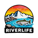 Riverlife Trout  Sticker Mountain River Decor Decal for Suitcase Laptops Coolers