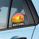 Nature Rabbit Vinyl Sticker Sunset Meadow Decor Decal for Laptops Cars