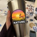 Nature Rabbit Vinyl Sticker Sunset Meadow Decor Decal for Laptops Cars