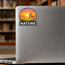 Nature Rabbit Vinyl Sticker Sunset Meadow Decor Decal for Laptops Cars