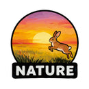 Nature Rabbit Vinyl Sticker Sunset Meadow Decor Decal for Laptops Cars
