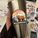 Custom Wilderness Bear  Sticker Mountain Forest Decor Decal for Laptops cars