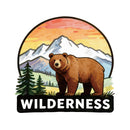 Custom Wilderness Bear  Sticker Mountain Forest Decor Decal for Laptops cars