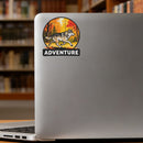 Custom Adventure Wolf Vinyl Sticker Autumn Forest Decor Decal for Laptops Cars