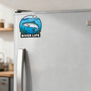 Custom River Life Salmon  Sticker Underwater Decor Decal for  Coolers Suitcase