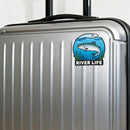 Custom River Life Salmon  Sticker Underwater Decor Decal for  Coolers Suitcase