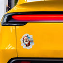 Naughty Santa Claus Sticker Personalized Customizable for Glass Wall Luggage