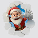 Naughty Santa Claus Sticker Personalized Customizable for Glass Wall Luggage