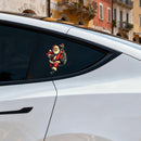 Running Santa Claus Sticker Waterproof Personalized for Window Wall Luggage