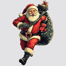 Running Santa Claus Sticker Waterproof Personalized for Window Wall Luggage