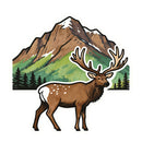 Deer Mountain Vinyl Sticker Cool Outdoor Decal for Laptop Car Bottle Cars