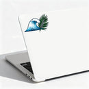 Wave Palm Tree Vinyl Sticker Cool Beach Decal for Laptop Skateboard Bottle Cars