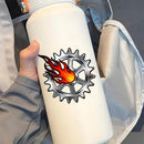Flame Gear Vinyl Sticker Cool Mechanic Decal for Laptop Cars Water Bottle
