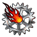 Flame Gear Vinyl Sticker Cool Mechanic Decal for Laptop Cars Water Bottle