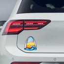 Arch Wave Vinyl Sticker Cool Sunset Decal for Laptop Water Bottle Skateboard