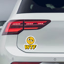 WTF Emoji Vinyl Sticker Cool Sarcastic Decal for Laptop Cars Bottle