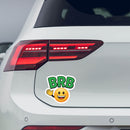 BRB Emoji Vinyl Sticker Cool Friendly Decal for Laptop Cars Water Bottle