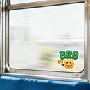 BRB Emoji Vinyl Sticker Cool Friendly Decal for Laptop Cars Water Bottle