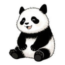 Smiling Panda Vinyl Sticker Cute Decal for Laptop Water Bottle Cars