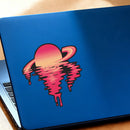 Pink Planet Sticker No bubbles Sunproof Customizable for Luggage Car windows