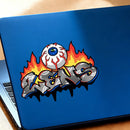 Horror-themed Sticker Personalized Self-adhesive for Suitcase Thermos Window