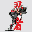 Dancing Ninja Sticker Personalized No bubbles for Thermos Suitcase Glass