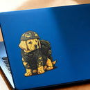 Sad police dog Sticker Self-adhesive Personalized for Luggage Refrigerator