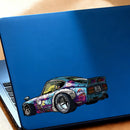 Colorful racing car Sticker Waterproof Sunproof for Luggage Laptop Refrigerator