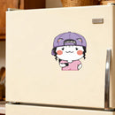 Round-faced girl Sticker Customizable Personalized for Luggage Thermos Window