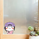 Round-faced girl Sticker Customizable Personalized for Luggage Thermos Window