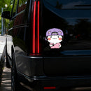 Round-faced girl Sticker Customizable Personalized for Luggage Thermos Window