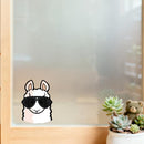 Alpaca wearing sunglasses Sticker Customizable Sunproof for Thermos Laptop