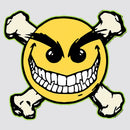 Evil emoji Stickers Customizable No bubbles for Refrigerator Car windows