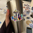 Seattle Space Needle Vinyl Sticker Cool City Decal for Laptop Water Bottle Car