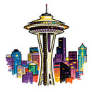 Seattle Space Needle Vinyl Sticker Cool City Decal for Laptop Water Bottle Car