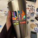 NYC Times Square Vinyl Sticker Cool City Decal for Laptop Water Bottle Car