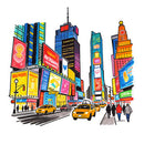 NYC Times Square Vinyl Sticker Cool City Decal for Laptop Water Bottle Car
