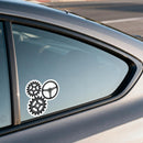 Gear Steering Wheel Vinyl Sticker Cool Mechanic Decal for Laptop Car