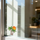 Palm Tree Sunset Vinyl Sticker Cool Beach Decal for Laptop Water Bottle